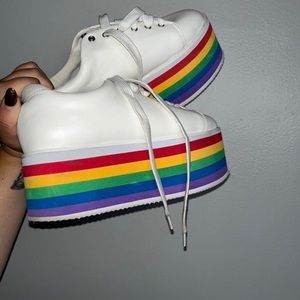 RAINBOW PLATFORM SNEAKERS